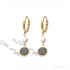 Retro 14k Gold Plated Sterling Silver Freshwater Pearl Hoop